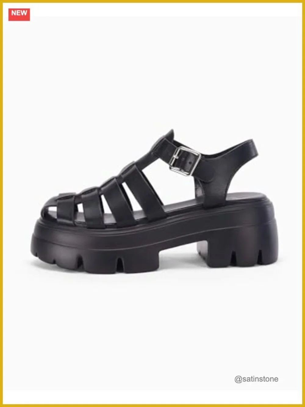 Women's Platform Gladiator Fisherman Sandals Faux Leather Closed Toe Lug Sole